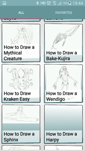 Drawing mythical creatures - Image screenshot of android app