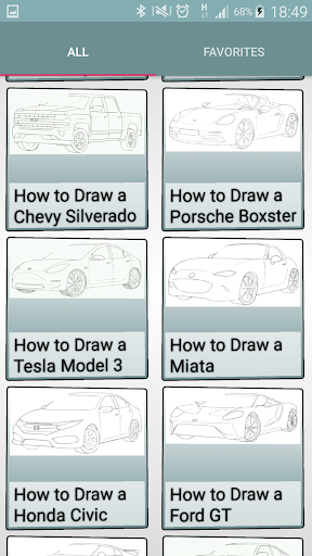 How to Draw Cars - عکس برنامه موبایلی اندروید