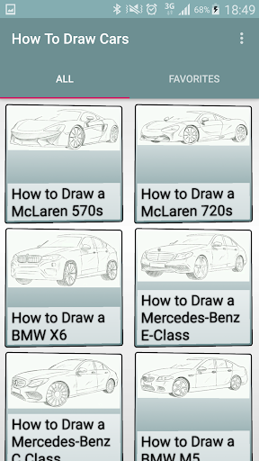 How to Draw Cars - عکس برنامه موبایلی اندروید