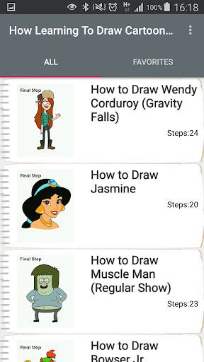 How Learning To Draw Cartoon C - Image screenshot of android app