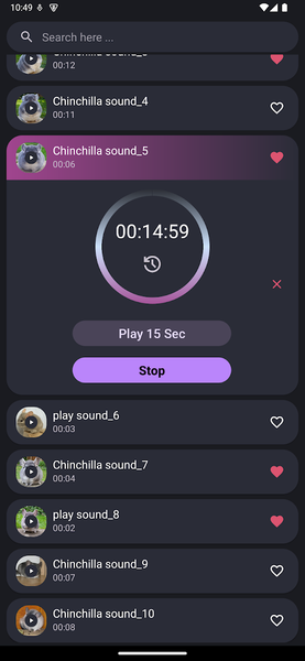 Chinchilla sounds - عکس برنامه موبایلی اندروید