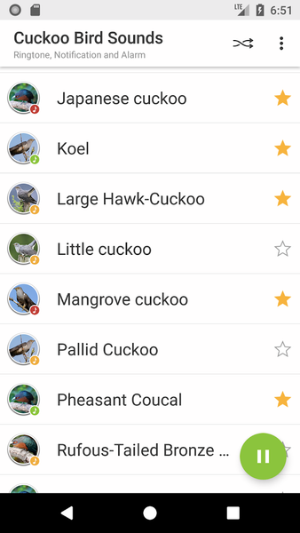 Cuckoo Sounds - Image screenshot of android app