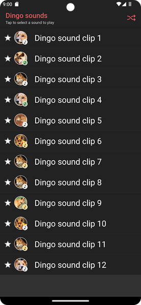 Dingo sounds - Image screenshot of android app