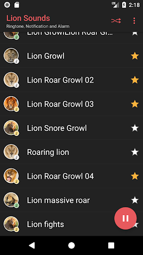 Lion Sounds - Image screenshot of android app
