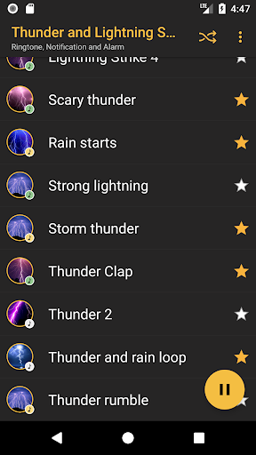 Thunder and Lightning Sounds - Image screenshot of android app