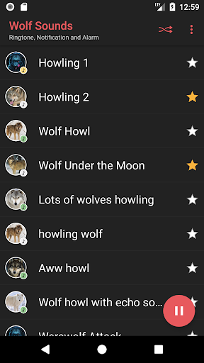 Wolf Sounds - Image screenshot of android app