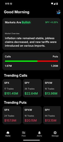 Bullflow - Live Options Flow - Image screenshot of android app