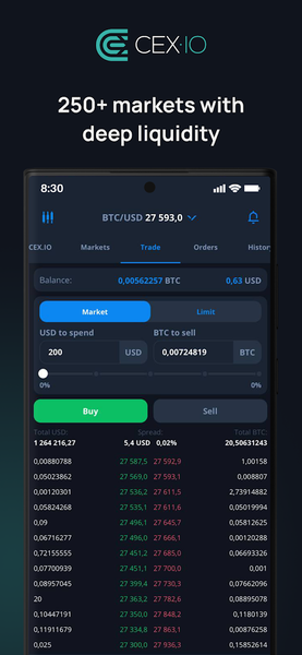 CEX.IO: Trade & Buy Crypto - عکس برنامه موبایلی اندروید