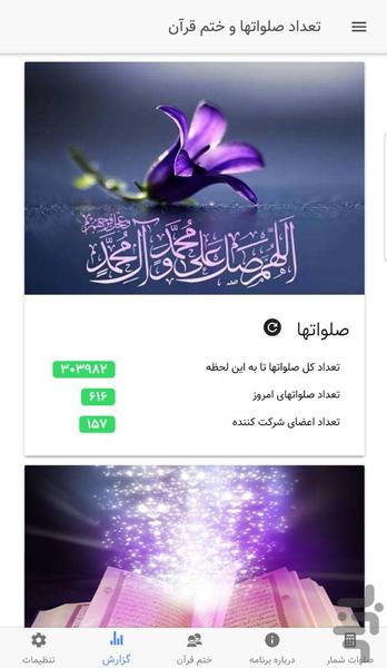 صلوات شمار و احسان صلوات - عکس برنامه موبایلی اندروید