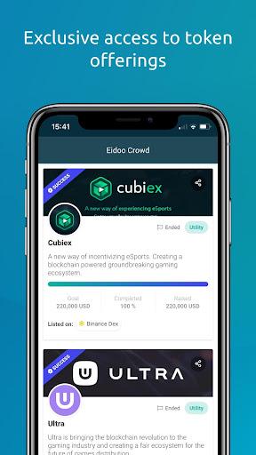 Eidoo: Bitcoin and Ethereum Wallet and Exchange - عکس برنامه موبایلی اندروید