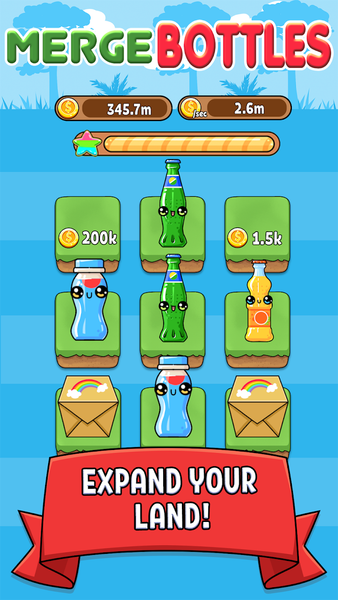 Merge Bottle - Kawaii Idle Evo - Gameplay image of android game