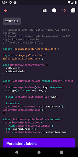 Flutter Gallery - Image screenshot of android app