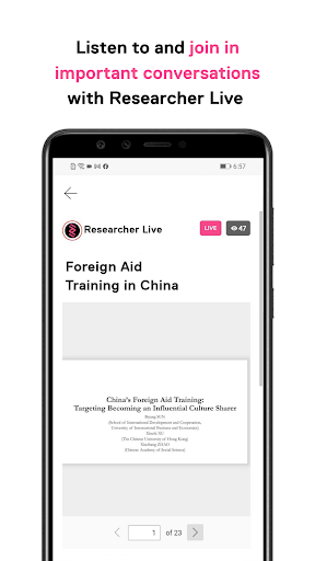 Researcher: Discover & Discuss - Image screenshot of android app