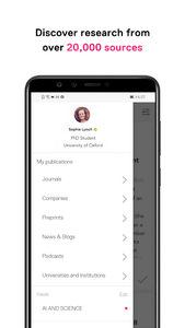 Researcher: Discover & Discuss - Image screenshot of android app