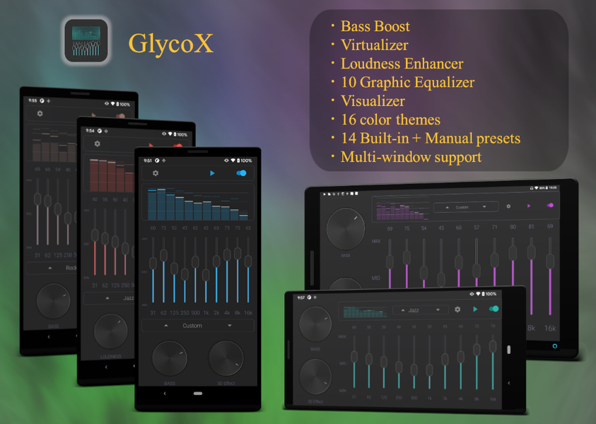 GlycoX 10 Graphic Equalizer - Image screenshot of android app