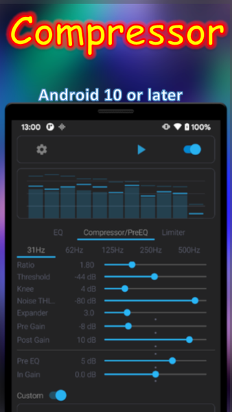 GlycoX 10 Graphic Equalizer - Image screenshot of android app