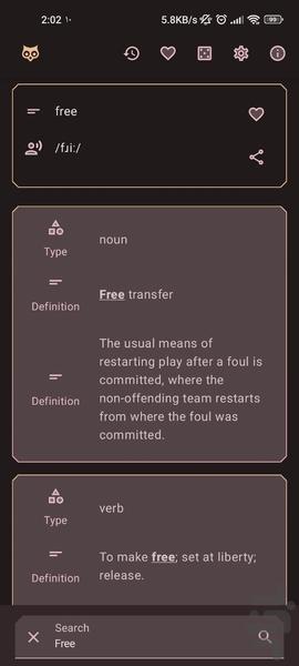 freeDictionary - Image screenshot of android app