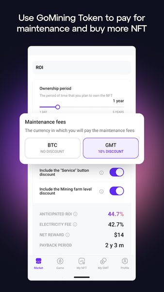 GoMining: Mining, Using BTC - عکس برنامه موبایلی اندروید