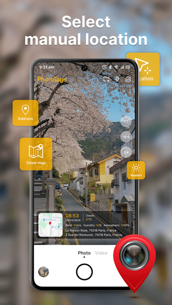 GPS Photo Stamp Camera Map - Image screenshot of android app