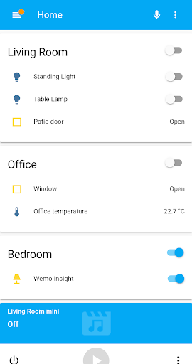 Home Assistant - عکس برنامه موبایلی اندروید