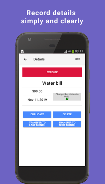 Easy Budget Planner - Image screenshot of android app