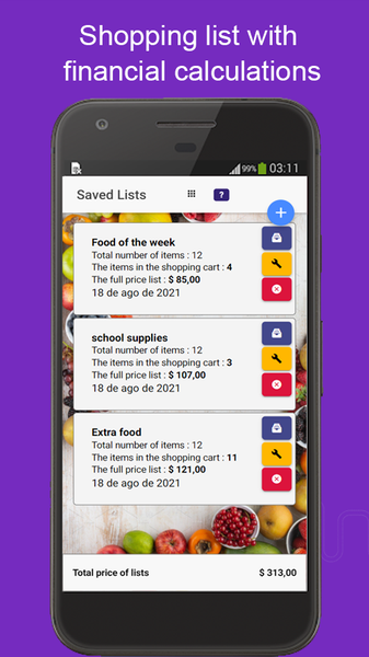 Shopping List Calculate Price - عکس برنامه موبایلی اندروید