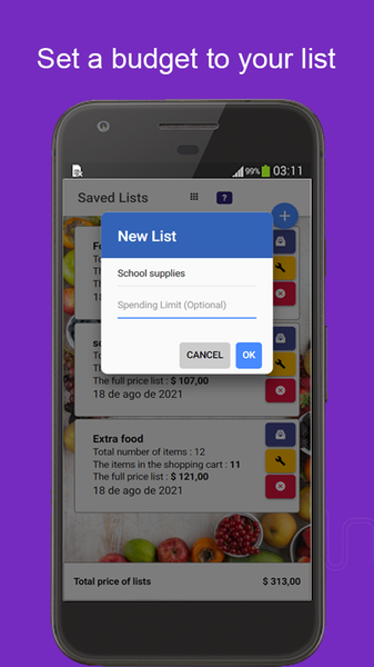 Shopping List Calculate Price - عکس برنامه موبایلی اندروید