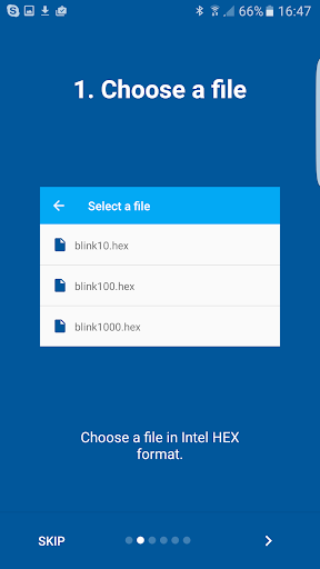 Arduino Sketch (hex) Uploader - Image screenshot of android app