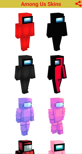 Among Us Skins minecraft - عکس برنامه موبایلی اندروید