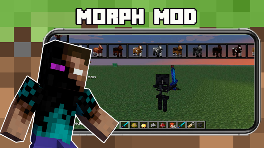 Morph Mod for Minecraft PE - Gameplay image of android game
