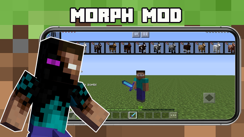 Morph Mod for Minecraft PE - Gameplay image of android game