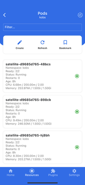 kubenav - Kubernetes Dashboard - عکس برنامه موبایلی اندروید