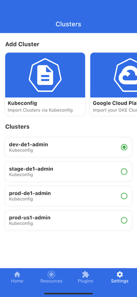 kubenav - Kubernetes Dashboard - عکس برنامه موبایلی اندروید