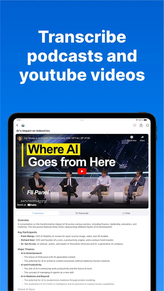 Summary - AI Note Taker - عکس برنامه موبایلی اندروید