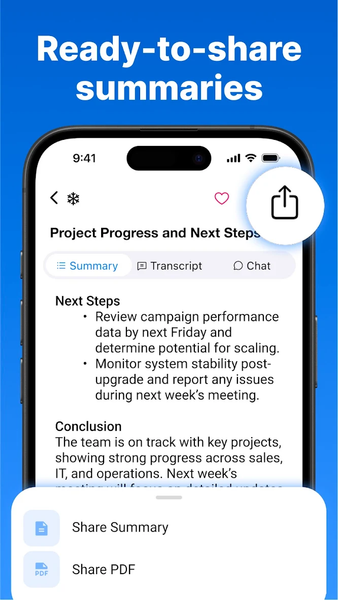 Summary - AI Note Taker - عکس برنامه موبایلی اندروید
