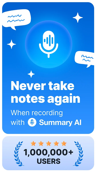 Summary - AI Note Taker - عکس برنامه موبایلی اندروید
