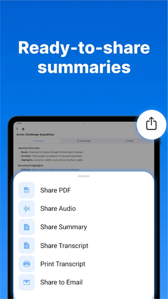 Summary - AI Note Taker - عکس برنامه موبایلی اندروید