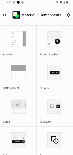 Material Design Components - Image screenshot of android app