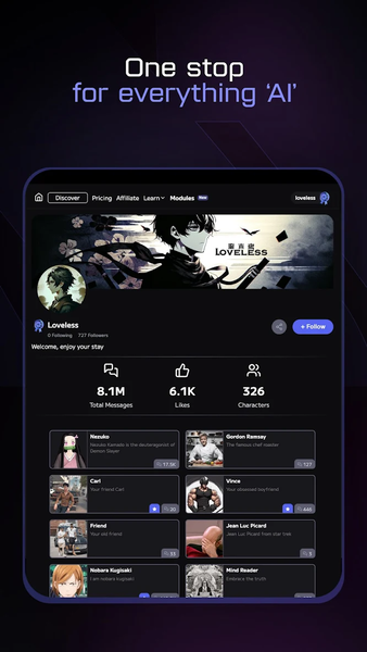 Moemate: Character AI Chat - عکس برنامه موبایلی اندروید