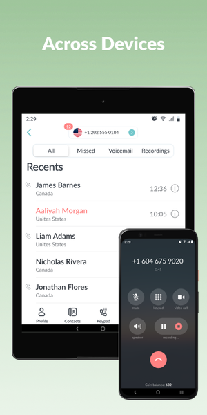 Number۲Go: Second Phone Number - عکس برنامه موبایلی اندروید