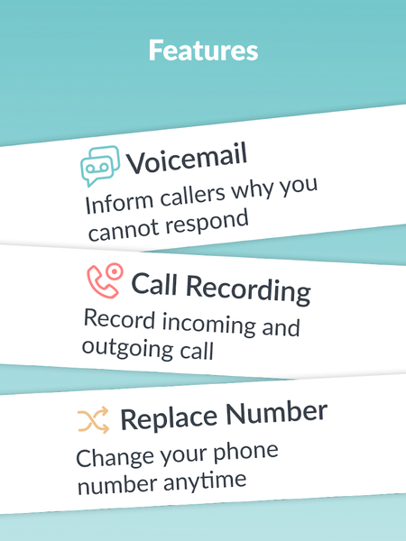 Number۲Go: Second Phone Number - عکس برنامه موبایلی اندروید