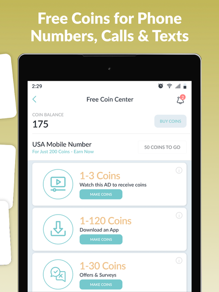 Number۲Go: Second Phone Number - عکس برنامه موبایلی اندروید