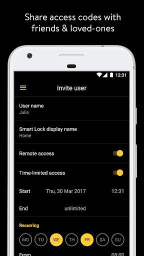 Nuki Smart Lock - Image screenshot of android app