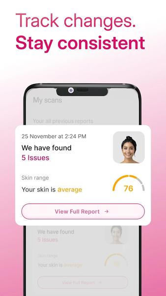 Glamora: AI Skin Scanner - Image screenshot of android app