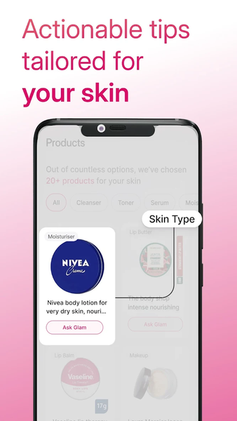 Glamora: AI Skin Scanner - Image screenshot of android app