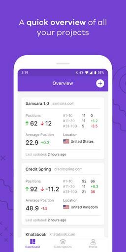 SEO Rank Tracker by Rankz - Image screenshot of android app