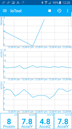 IoTool Xiaomi Mi Band Sensors - Image screenshot of android app