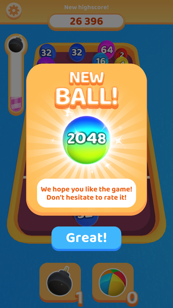 Bubble 2048 3D - Gameplay image of android game