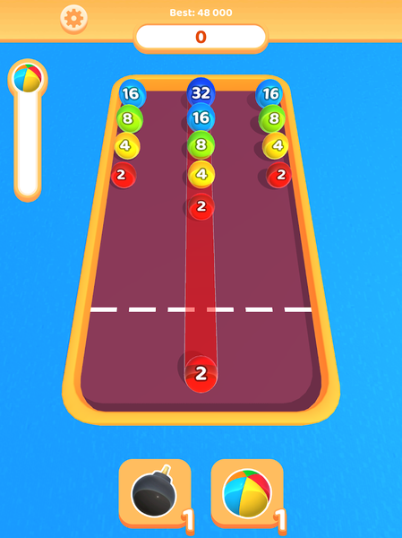 Bubble 2048 3D - Gameplay image of android game