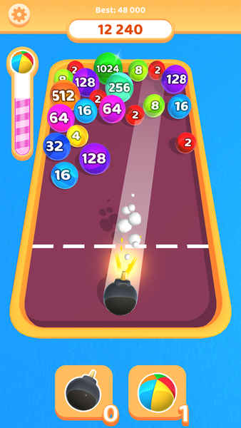 Bubble 2048 3D - Gameplay image of android game
